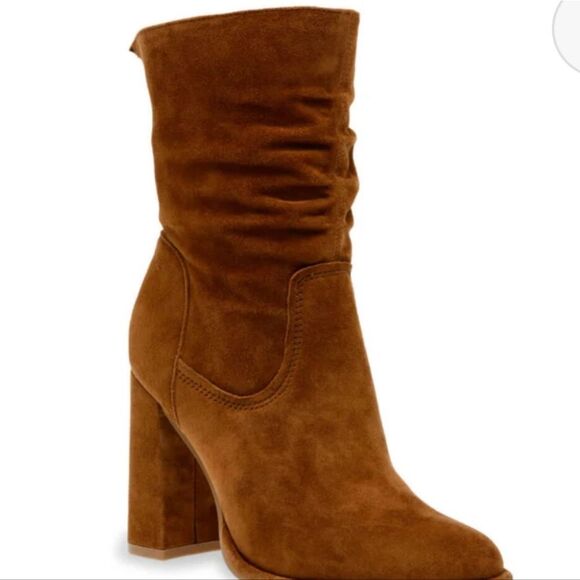 Steve Madden Vector Slouch Bootie- Chestnut Suede - Picture 3 of 13